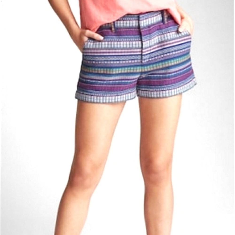 Gap City Short Tribal Boho Multi Colored Shorts Size 2